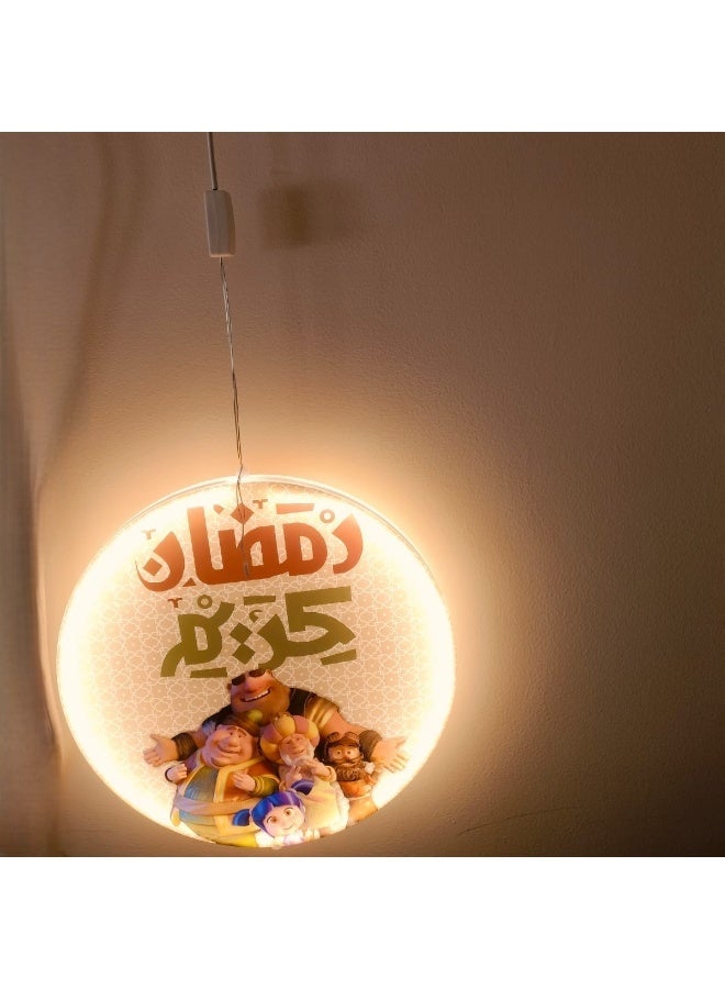 زينة جدارية أو باب فريدة من نوعها من عائلة فانيس المضيئة، مناسبة لشهر رمضان الكريم - Image 2